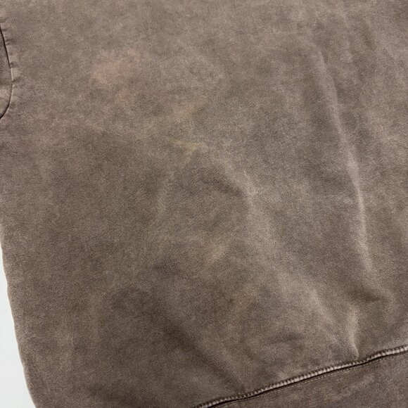 MARKET Sweatshirt Mens Large L Grey Brown Smiley Face Logo Crewneck Chinatown - Picture 8 of 12